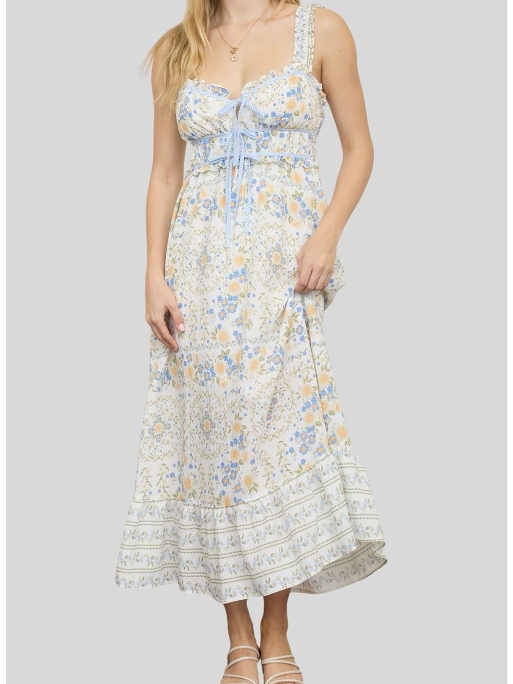 Blu Pepper Floral Midi Dress